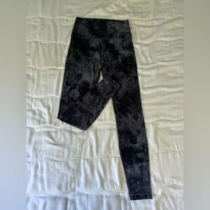 Lululemon Athletica Black Tie-Dye Leggings